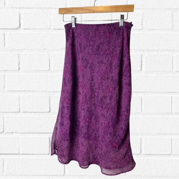 Purple Midi Skirt - Picture 2 of 3